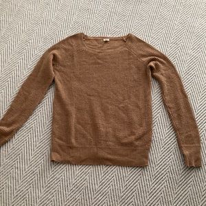 Caramel brown colored J. Crew sweater, size small
